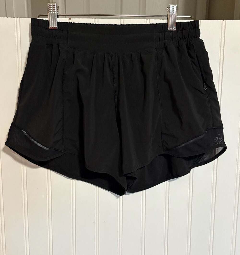 Lululemon Hotty Hot Mesh-Paneled Athletic Running Shorts Black Size XS